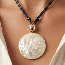 Mosaic Shell Disc Necklace