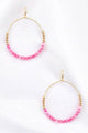 Beaded Gem Drop Earrings
