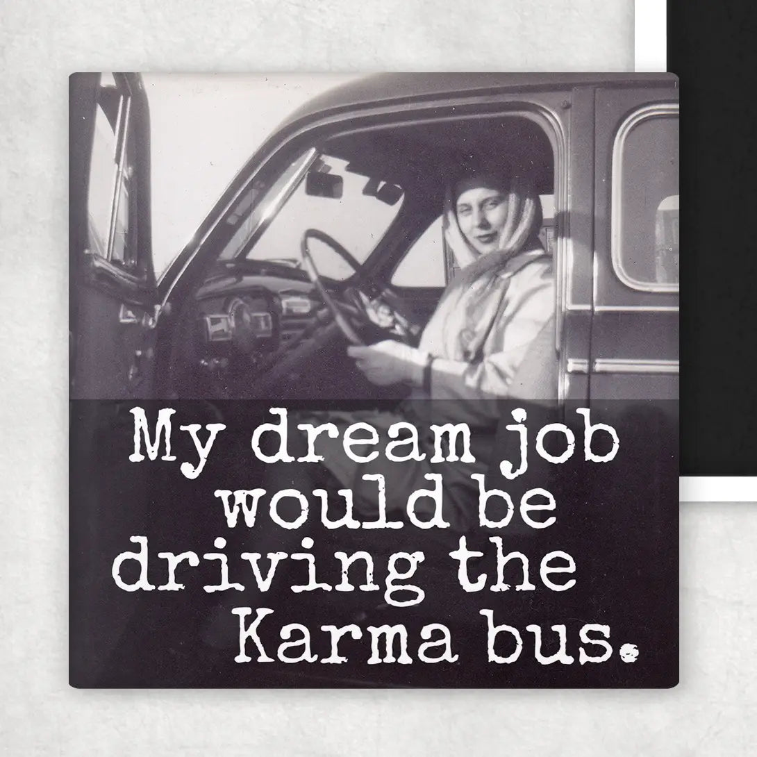 Karma Bus Fridge Magnet