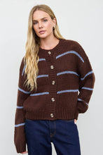 Brown & Blue Striped Cardigan (REG)