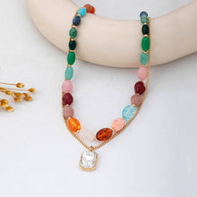 Multi Stone & Crystal Layer Necklace