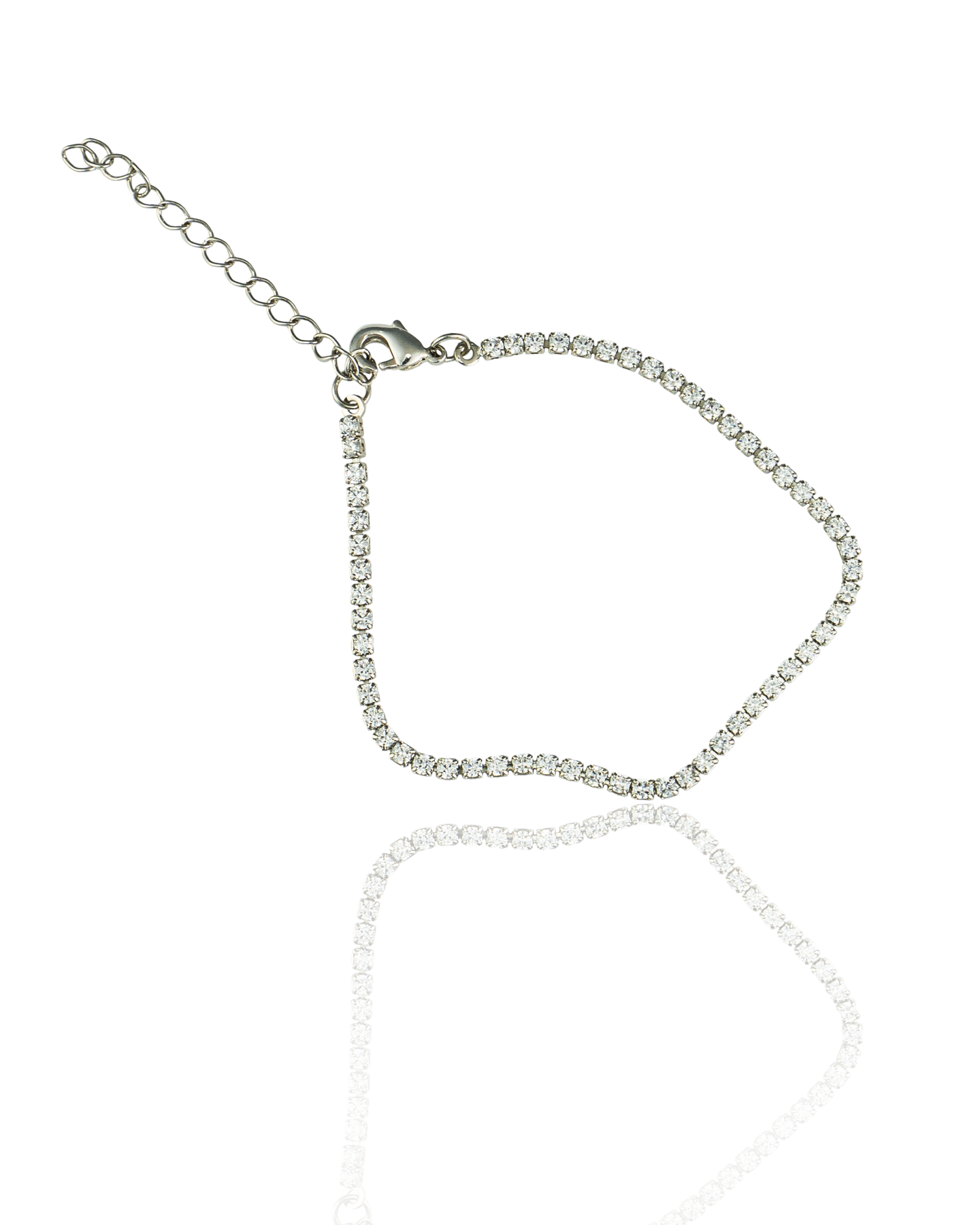 18K Dainty CZ Anklet