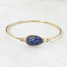 Oval Stone Bangle Bracelet
