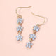 Triple Flower Drop Earrings