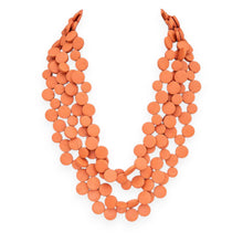 Wooden Disc Statement Necklace