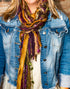 Purple and Gold Fall Scarf