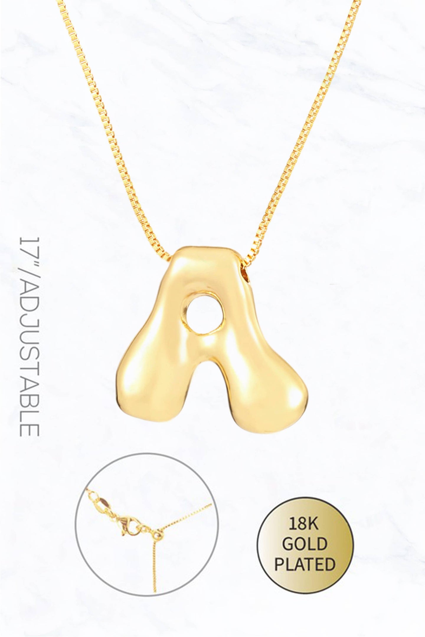 Funky Bubble Initial Necklace