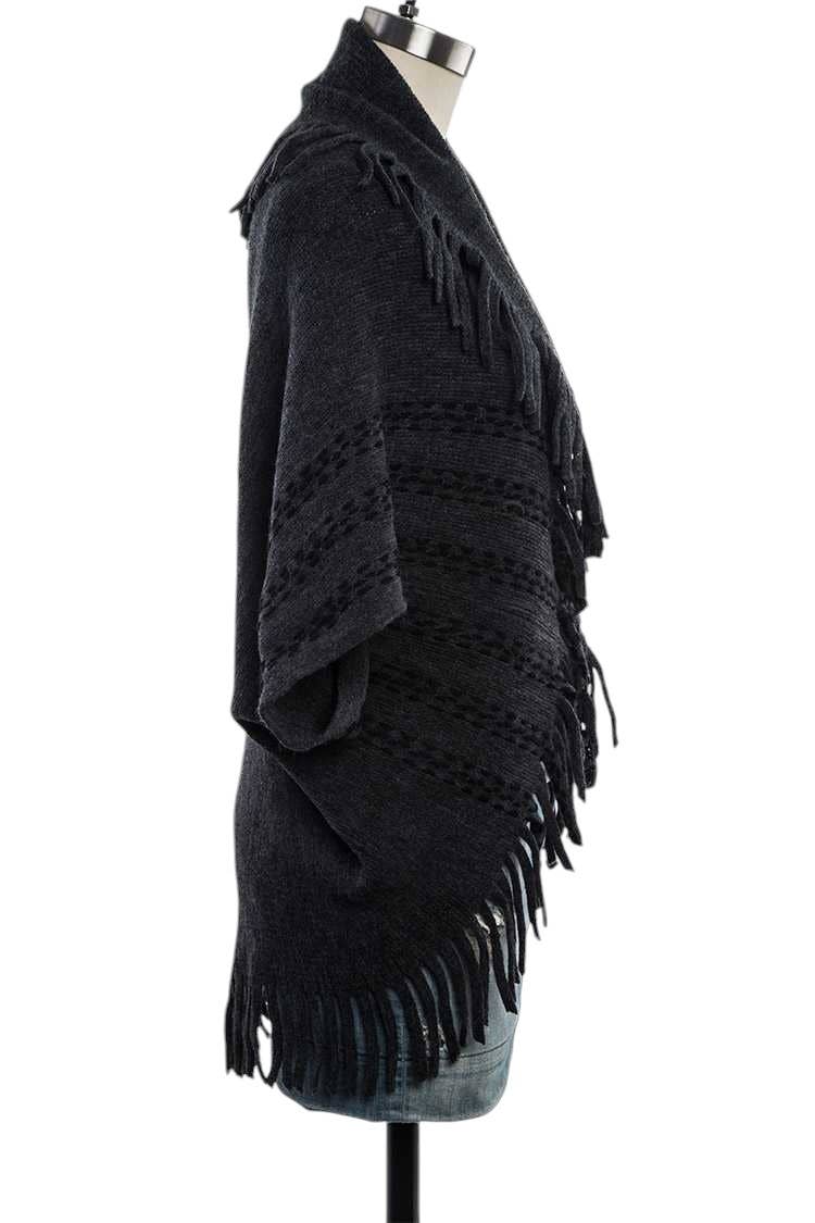 Half Sleeve Fringe Cardigan (REG)