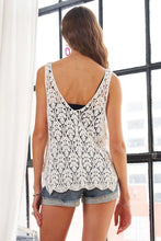 Leaf Crochet Tank Top in Ivory (REG)