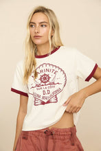 Laguna Beach Ringer Tee in Red (REG)