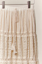 Ivory Lace Trim Maxi Skirt (REG)