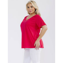 Red Azalea Grommet Top (PLUS)