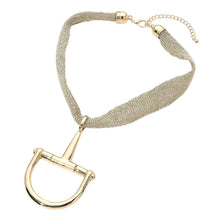 Bold Equestrian Mesh Chain Necklace