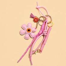 Flower Rope Carabiner Keychain Bag Charm