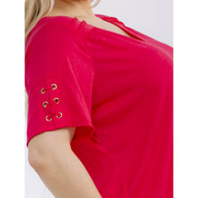 Red Azalea Grommet Top (PLUS)