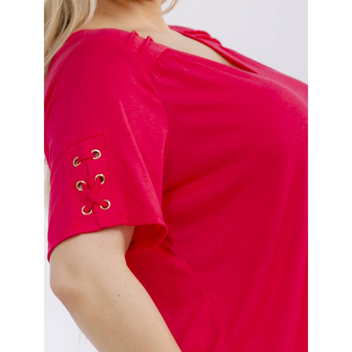 Red Azalea Grommet Top (PLUS)