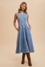Flared Denim Midi Dress (REG)