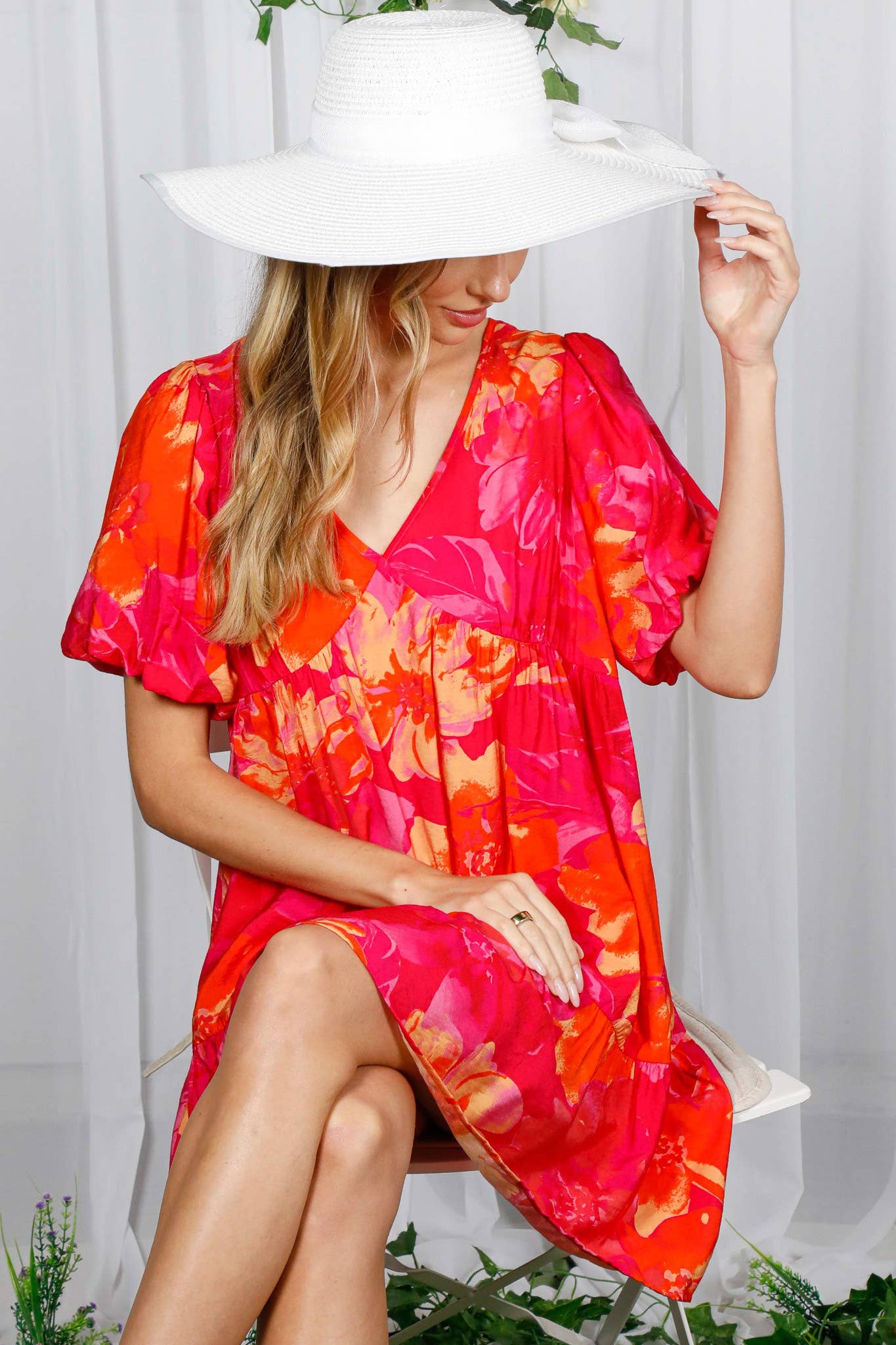 Summer Heat Floral Mini Dress (REG)