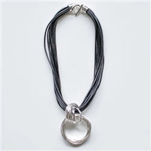 Silk Cord Circle Necklace