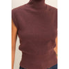 High Neck Sleeveless Top in Chestnut (REG)