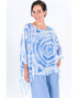 Tie-Dye Chiffon Poncho Top in Blue (REG)