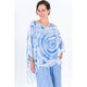 Tie-Dye Chiffon Poncho Top in Blue (REG)