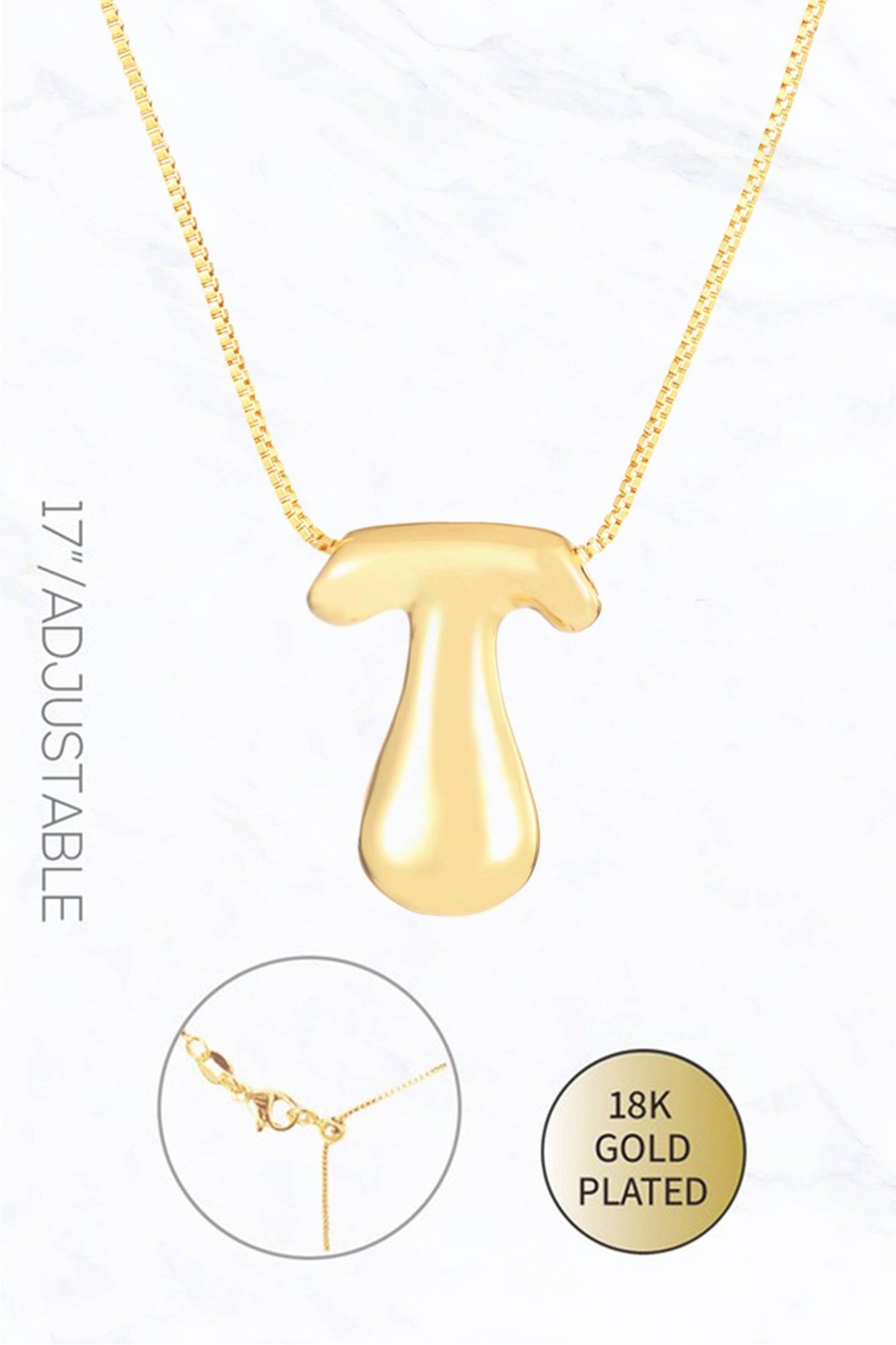 Funky Bubble Initial Necklace