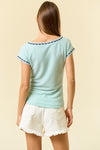 A Little Lace Top in Sage (REG)
