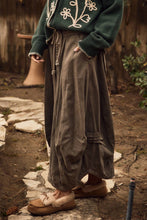 Washed Denim Balloon Skirt in Stone (REG)