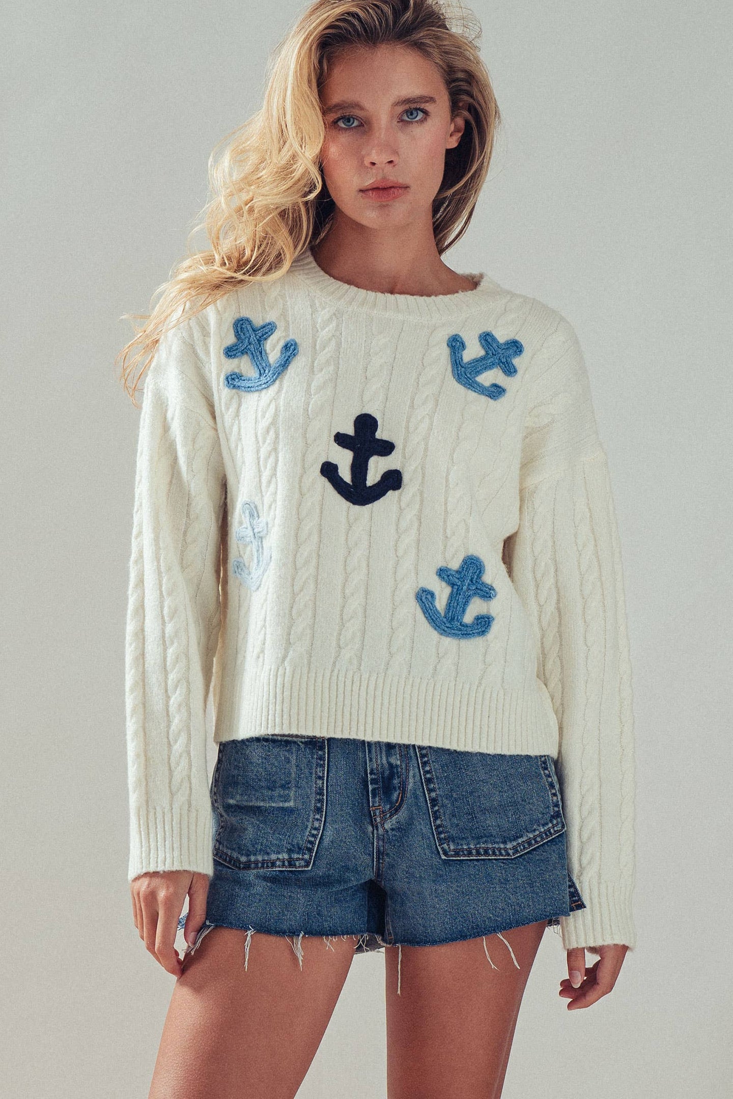 Nautical Anchor Cable Sweater (REG)