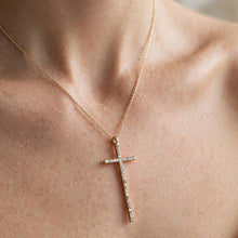 Tall Crystal Cross Necklace