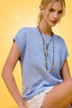 Sleeveless Ribbed Knit Sweater in Maya (REG)