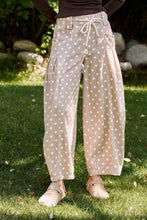 Taupe Polka Dot Barrel Leg Pants (REG)
