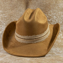 Suede Cowboy Hat w/ Frayed Band