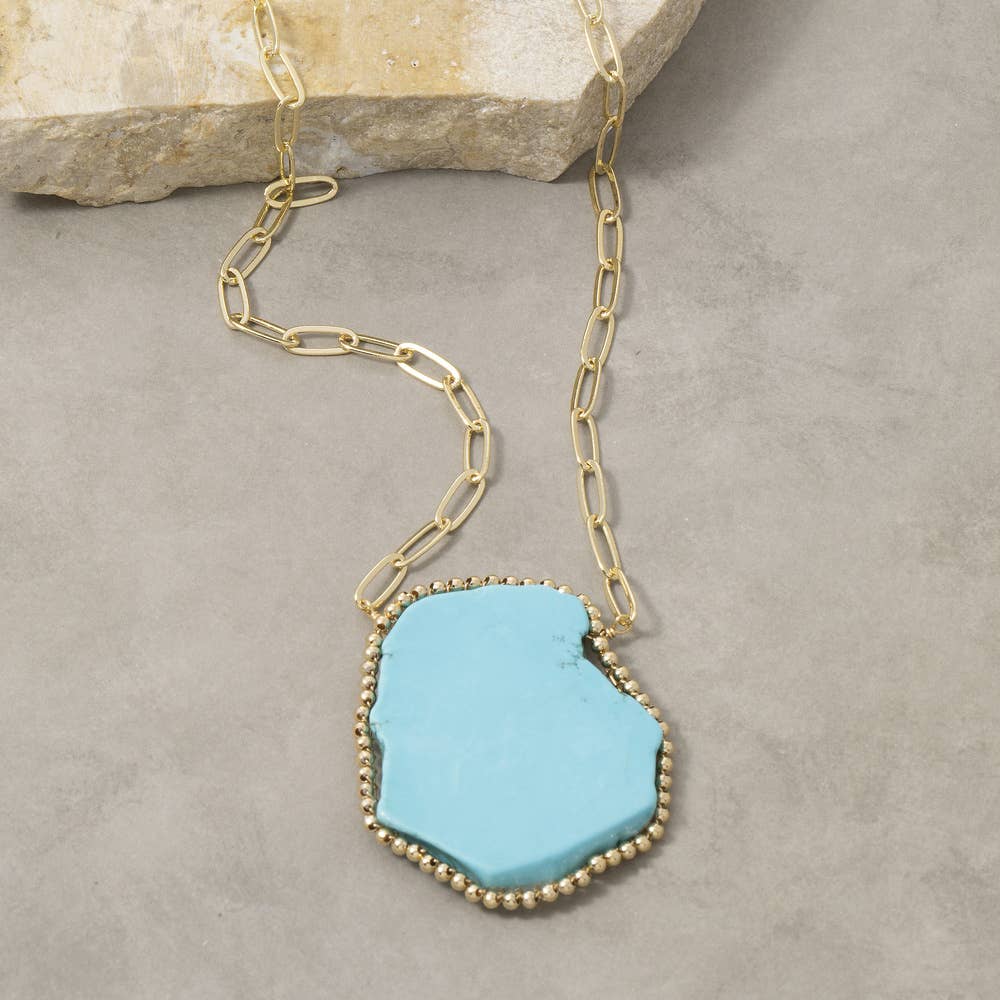 Turquoise Slab Necklace