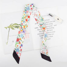 Silky Floral Twilly Scarf