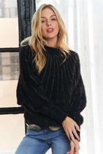 Fuzzy Lurex Accent Sweater (REG)