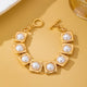 Pearl Square Statement Bracelet