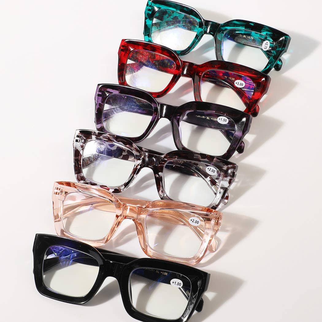 Blue Light Chunky Frame Reading Glasses
