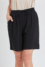 Missy Double Cuff Drawstring Shorts in Black (REG)