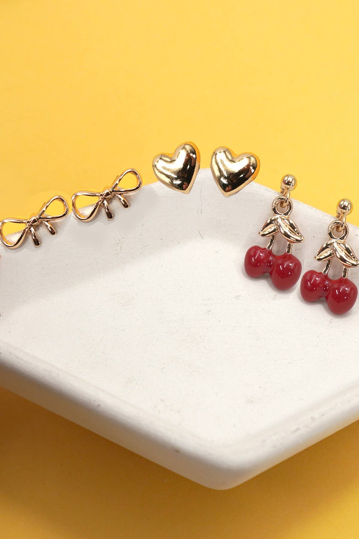 Cherry Trio Earring Set