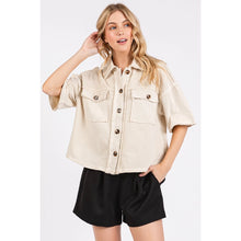 Boxy Mineral Wash Top in Oatmeal (REG)