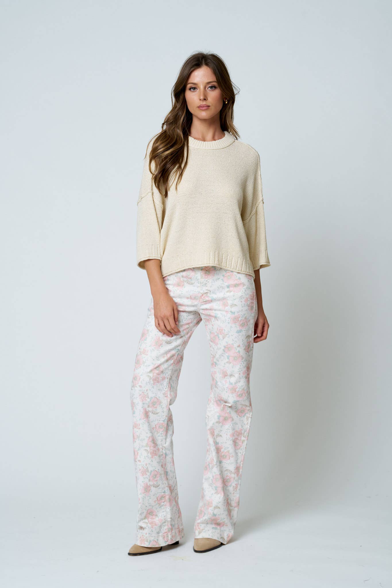 Regina Drop Shoulder Top in Natural (REG)