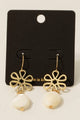 Shell And Flower Dangle Earrings