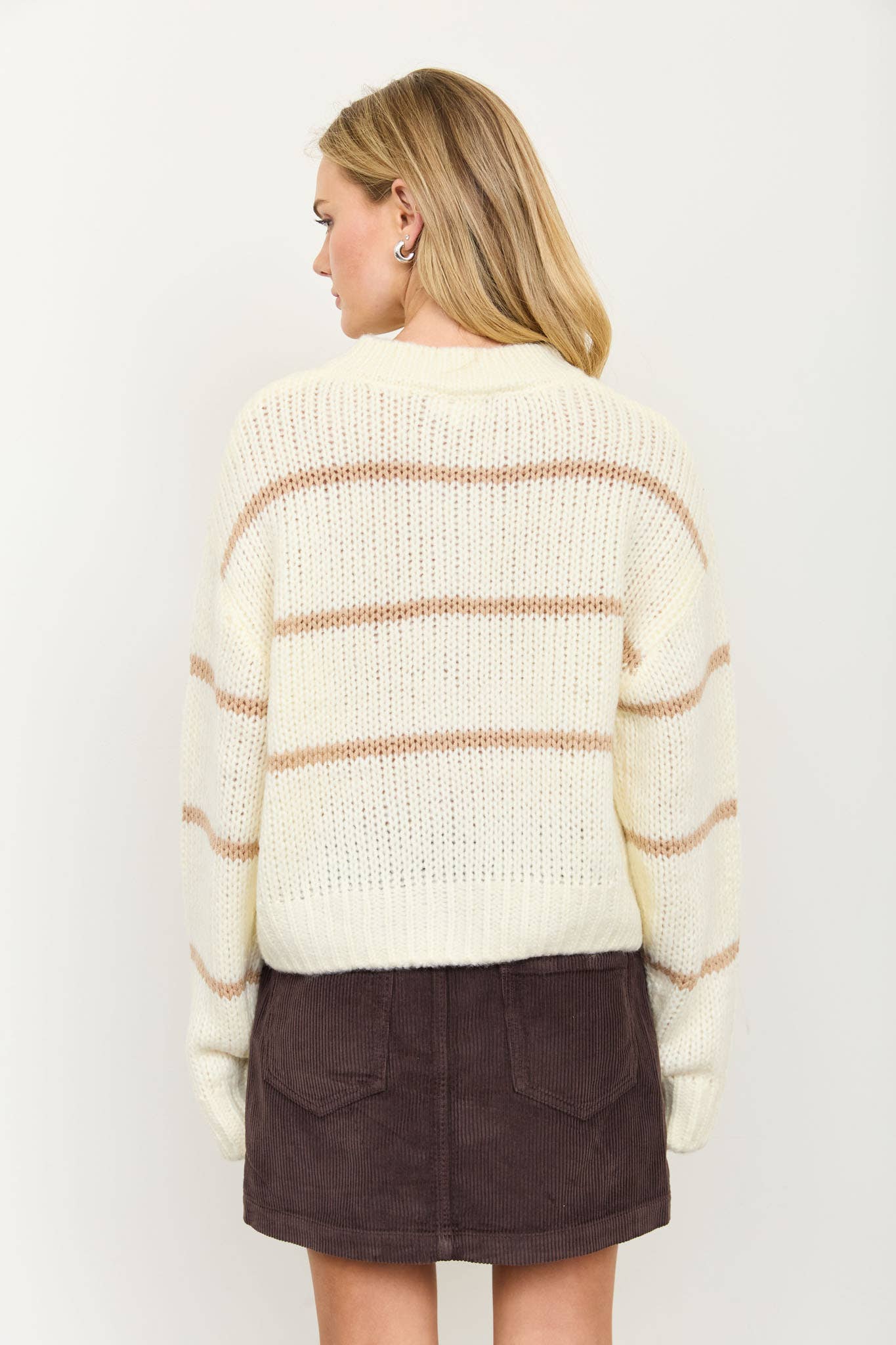 Brown & Blue Striped Cardigan (REG)