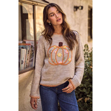 Floral Pumpkin Sweater in Taupe (REG)