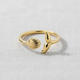 18k Whale Tail Adjustable Ring