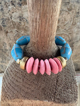 Coral & Turquoise Stack Bracelet