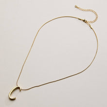 Gold Dipped Fancy Initial Necklace