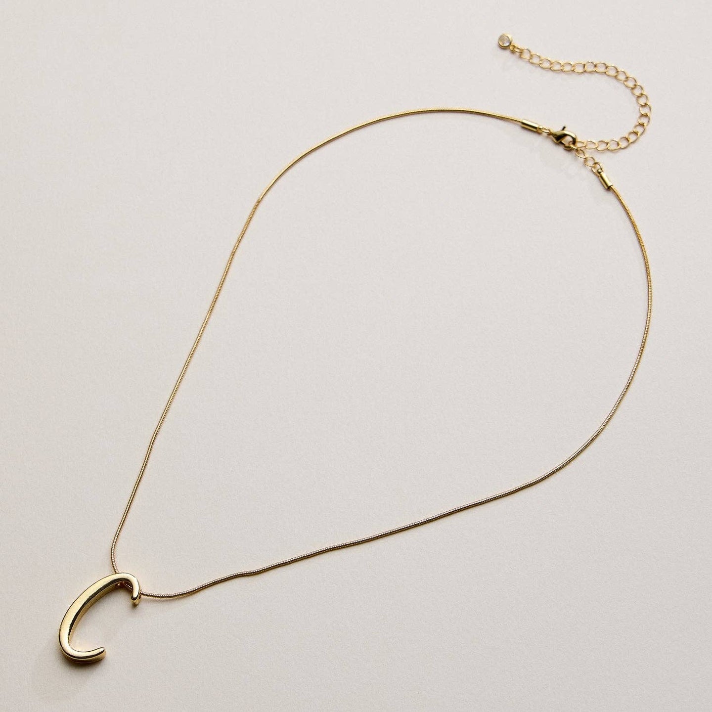 Gold Dipped Fancy Initial Necklace